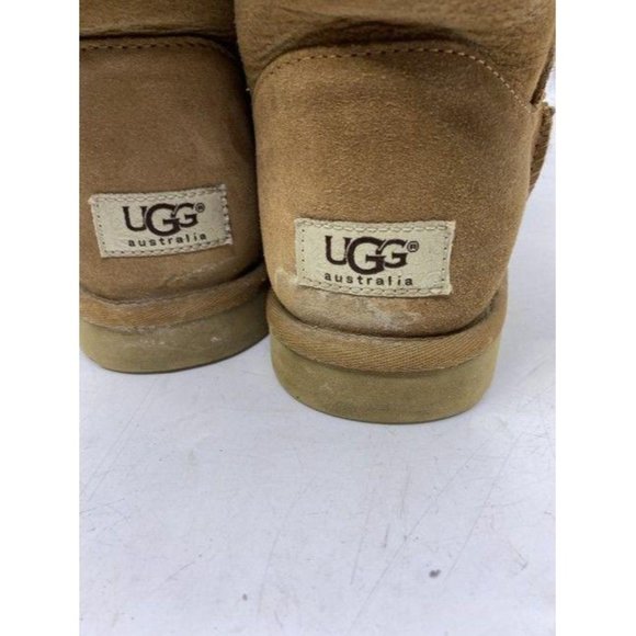 Ugg Australia Tan Wood Button Mid Height Bootsboot - Picture 6 of 10